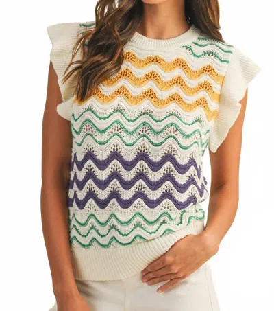 So Me French Quarter Sweater In Multi-color