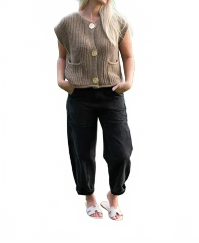 So Me Haven Barrel Jean In Black In Brown