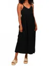 So Me Kamryn Crochet Midi Dress In Black In Black