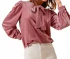 So Me Kennedy Blouse In Mauve In Pink
