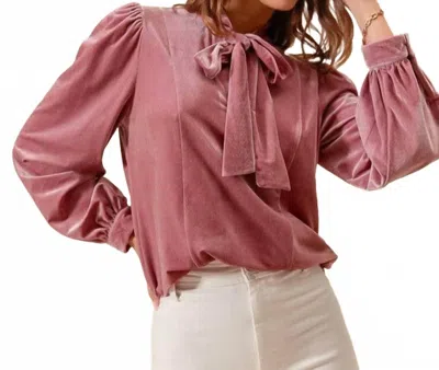 So Me Kennedy Blouse In Mauve In Pink