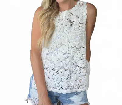 So Me Lace And Dreams Tank In Off White