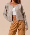 So Me Leopard Print Button Up Cardigan In Vintage Oatmeal In Multi