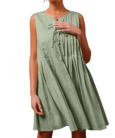 So Me Meadow Music Mini Dress In Sage In Green