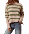 So Me Megan Cable Knit Sweater In Cream In Brown