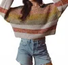 So Me Peyton Striped Sweater In Multi In Multi