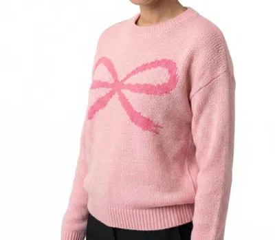 So Me Show Me Your Bow Sweater In Blush In Pink