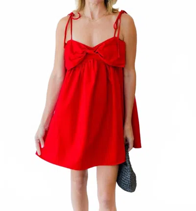 So Me Sleeveless Game Day Mini Dress In Red