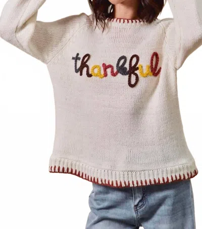 So Me Thankful Long Sleeves Sweater In White