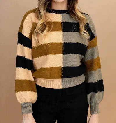 So Me Tilly Stripe Sweater Top In Multicolor