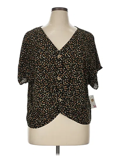 So Short Sleeve Blouse In Black