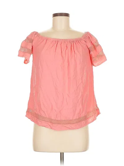 Pre-owned So Short Sleeve Blouse In Pink