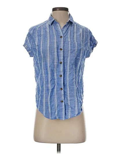 Pre-owned So Short Sleeve Button Down Shirt In Blue