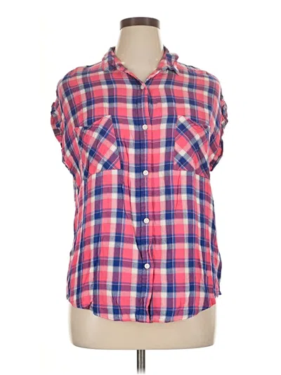 Pre-owned So Short Sleeve Button Down Shirt In Pink