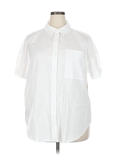 So Short Sleeve Button Down Shirt In White