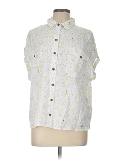 Pre-owned So Short Sleeve Button Down Shirt In Yellow