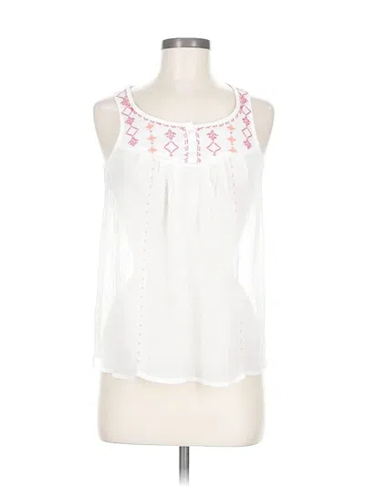 Pre-owned So Sleeveless Blouse In White