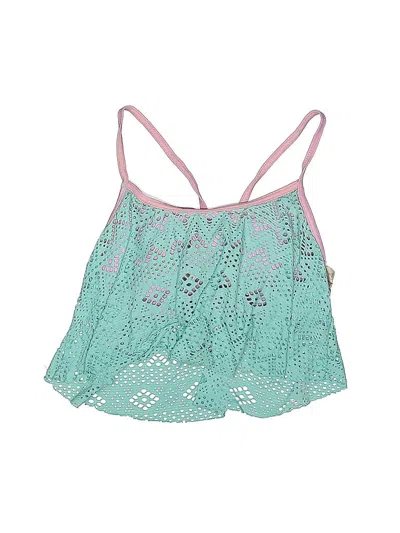 Pre-owned So Swimsuit Top Teal Swimwear