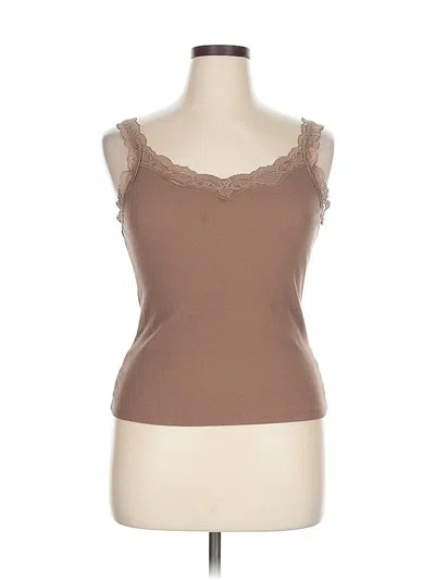 Pre-owned So Tank Top Brown Sweetheart Neckline Tops