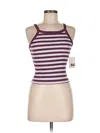 So Tank Top Burgundy Halter Neckline Tops In Purple
