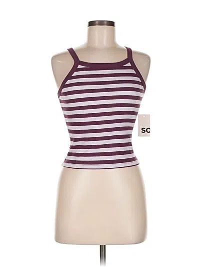 So Tank Top Burgundy Halter Neckline Tops In Purple