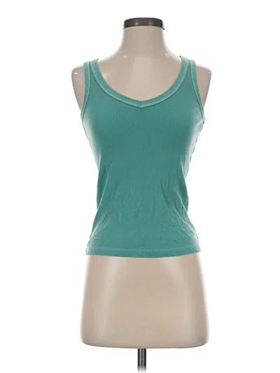 Pre-owned So Tank Top Teal Halter Neckline Tops