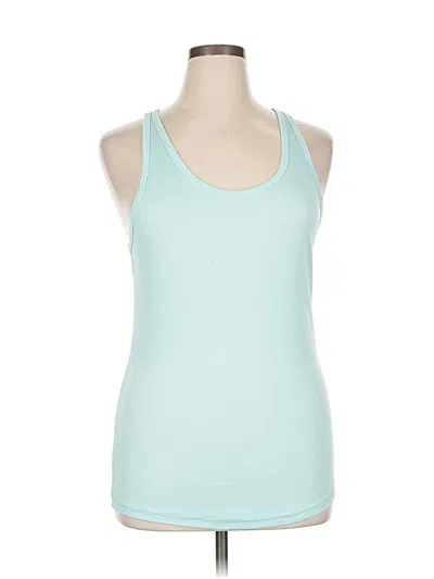 Pre-owned So Tank Top Teal Halter Neckline Tops In Blue