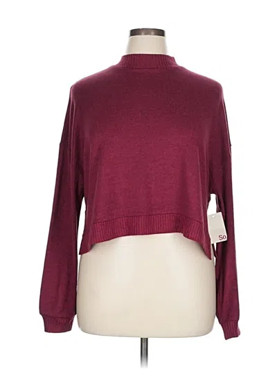 So Turtleneck Sweater In Burgundy