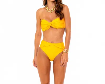 Soah Carmen Bikini Top In Yellow