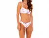 Soah Sadie Tie Dye Bikini Top In Blush In Purple