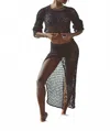 Soah Women's Alessia Long Crochet Skirt In Black In Brown