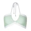 Soah Women's Alicia Pastel Green Halter Bikini Top In Green