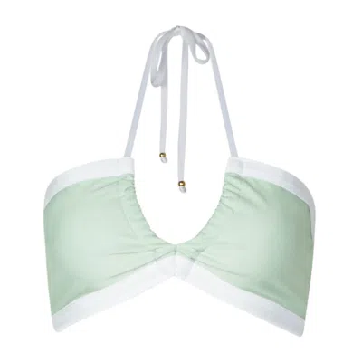 Soah Women's Alicia Pastel Green Halter Bikini Top