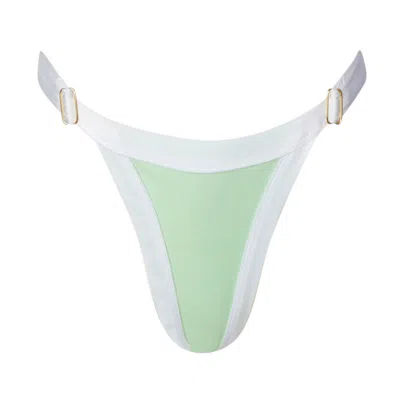 Soah Women's Alicia Pastel Green High-cut Leg Bikini Bottom