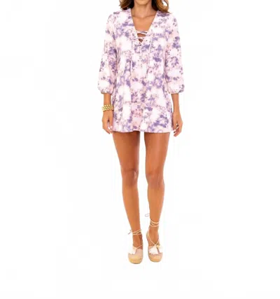 Soah Women's Amaya Tie Dye Dress In Blush In Purple