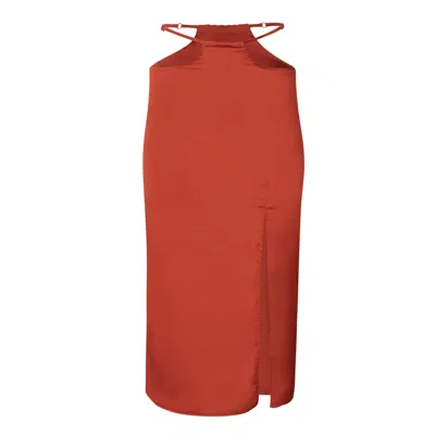 Soah Women's Brown Elena Terra Cut Out Midi Skirt