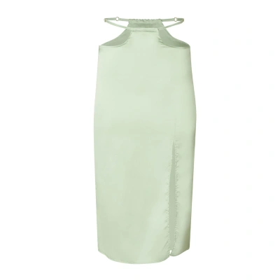 Soah Women's Elena Pastel Green Cut Out Midi Skirt