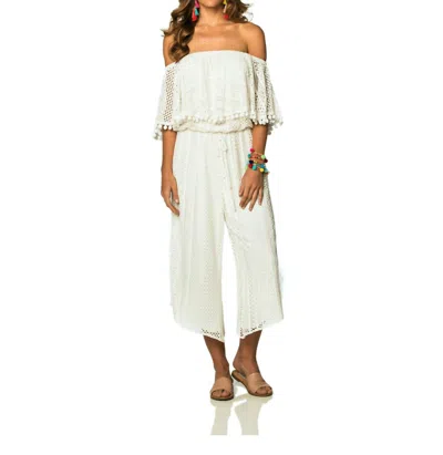 Soah Women's Emma Lace Jumpsuit In White