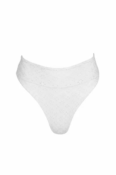 Soah Women's Eyelet Erica Bikini Bottoms In White
