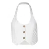 Soah Women's Georgia Off-white Linen Vest In White
