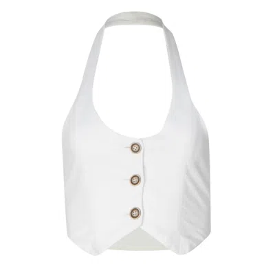 Soah Women's Georgia Off-white Linen Vest
