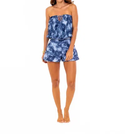 Soah Women's Grace Tie Dye Shorts In Grey Blue