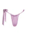 Soah Women's Heather One Side Tie Bottom In Lilac In Blue
