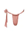 Soah Women's Heather One Side Tie Bottom In Metallic Rose In Multi
