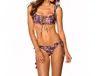 Soah Women's Hope Ruffle Bikini Top In Dypsy In Multi