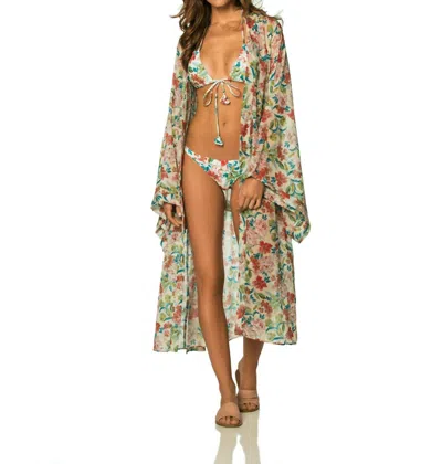 Soah Women's Jasmin Long Kimono In Sicily In Multi