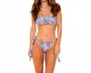 Soah Women's Julie Multi Strapless Top In Wild Essence In Blue