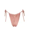 Soah Women's Juliet Bikini Bottom In Metallic Rose In Gold