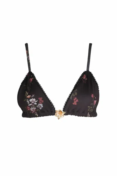 Soah Women's Juliet Bikini Top In Midnight Roses In Multi