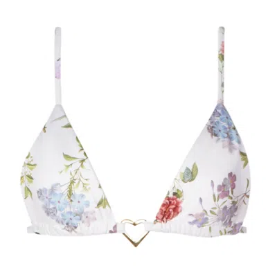 Soah Women's Juliet White Floral Triangle Top